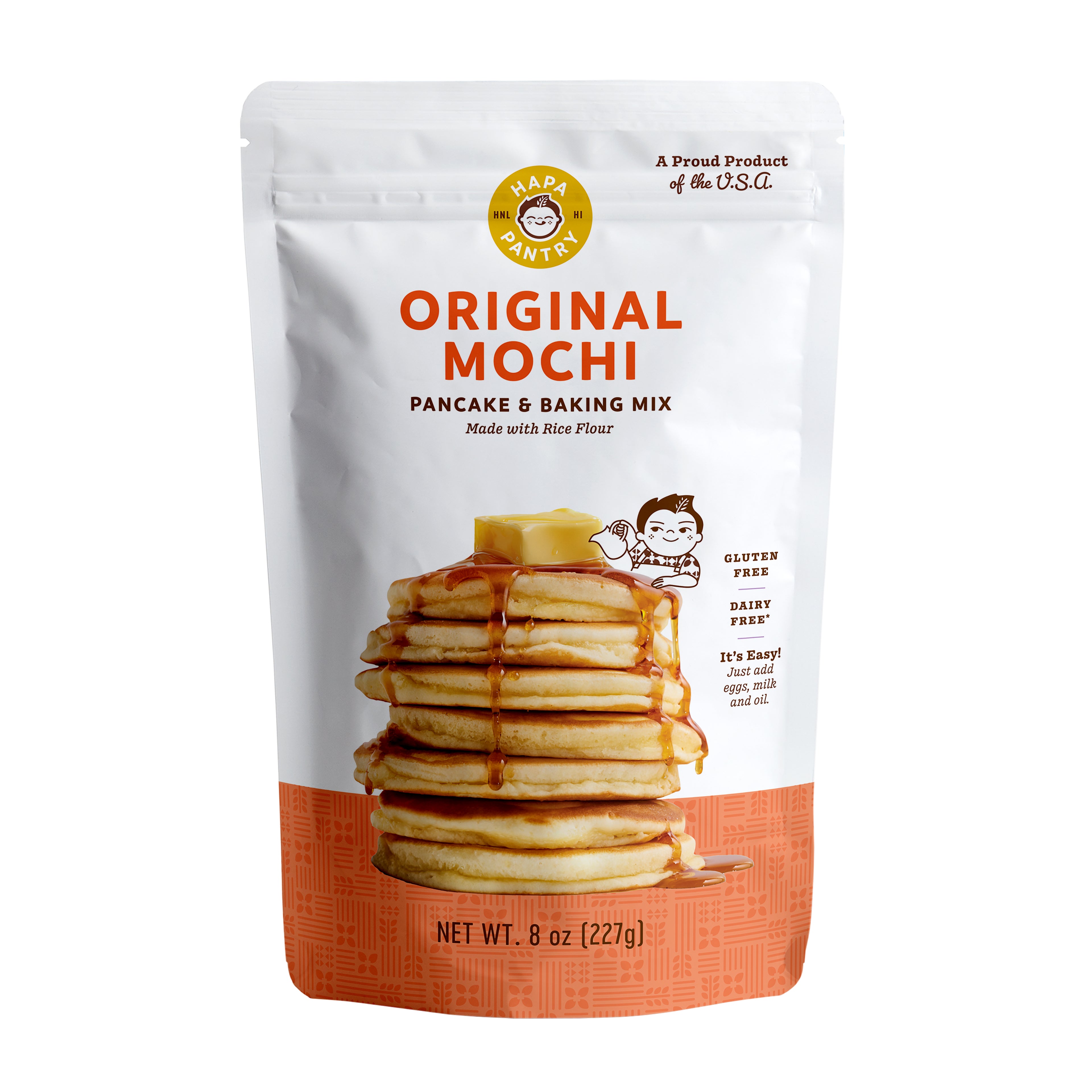 Hapa Pantry Original Mochi Pancake Mix – Soft & Chewy Japanese-Style Pancakes, Naturally Gluten-Free
